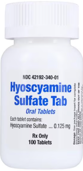 (Levbid) Hyoscyamine Sulfate 0.125mg tablets-#100