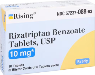 (Maxalt) Rizatriptan Benzoate 10mg Tablets- Blister Pack-#18