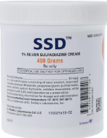 (Silvadene) Silver Sulfadiazine 1% Topical Cream-1 Pound Jar-400 grams