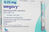 Wegovy (GLP-1)(Semaglutide) Pre-filled pens-single dose injection-0.25 mg/0.5 mL-4 Pens Per Box