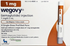 Wegovy (GLP-1)(Semaglutide) Pre-filled pens-single dose injection-1 mg/0.5 mL-4 Pens Per Box