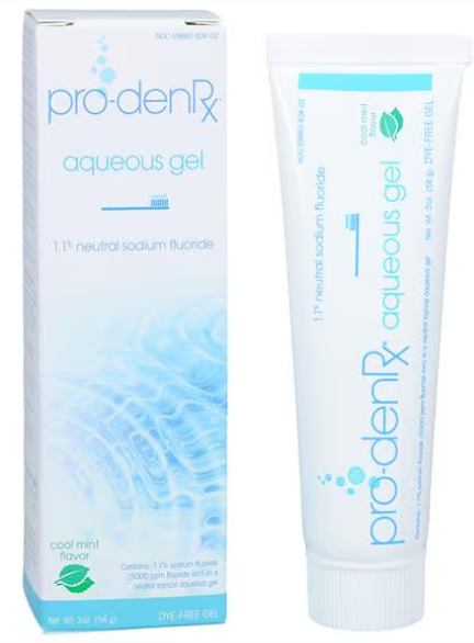 Pro-DenRx® Fluoride Gel 1.1% NaF Cool Mint- 2oz
