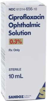 (Ciloxin) Ciprofloxacin HCl Ophthalmic Solution 0.3%-10mL bottle