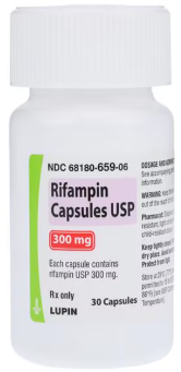 (Rifadin/Rimactane) Rifampin 300mg Capsules-#30 (NDC#-68180065906 EXP-LOT#)