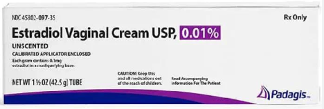 (Estrace) Estradiol 0.1MG/GM Cream-#42.5 gram tube
