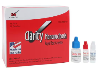 Clarity Mononucleosis Rapid Test Kit CLIA Waived for Whole Blood #15/box