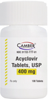 (Zovirax) Acyclovir 400mg - 100 tablets (NDC#31722-777-01 LOT#FD258061)