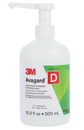 Avagard D Liquid Antiseptic Pump Bottle (61% Ethyl Alcohol/Fragrance Free)-# 16.9 oz bottle (NDC 1751805002)