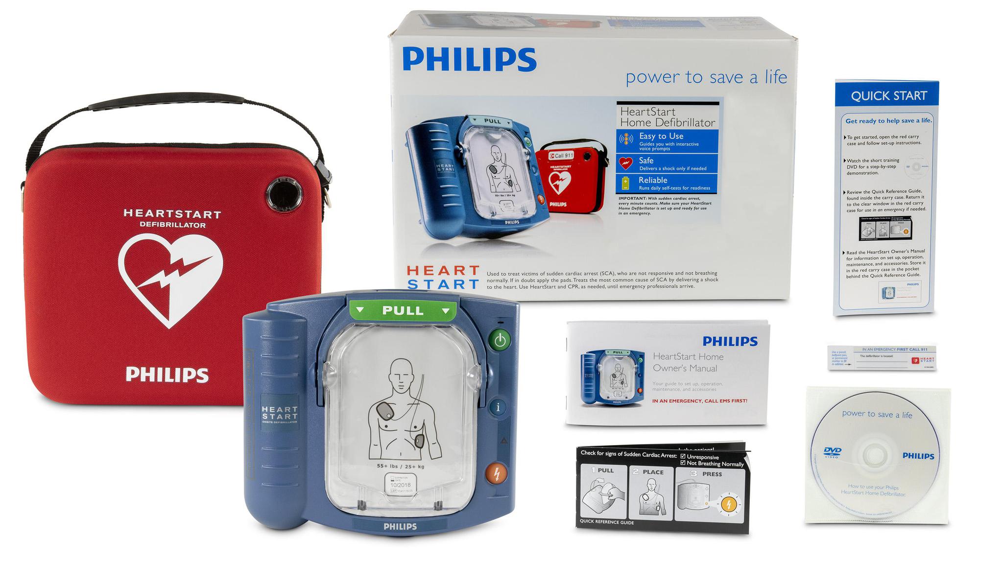 Philips HeartStart HOME AED (Automated External Defibrillator) - Additional $300 OFF with Coupon Code "AEDPREPARED" at checkout