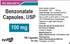 (Tessalon Pearls) Benzonatate 100mg capsules-#100 (NDC-68382-0247-01)