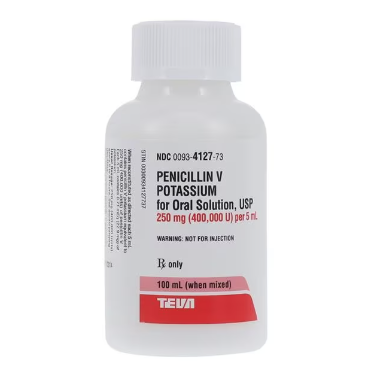 Penicillin V Potassium (Pen Vee K) Oral Solution 250mg/5mL Bottle 100mL/Bt