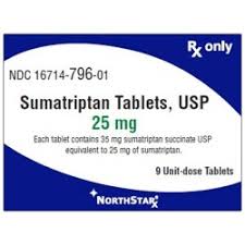 Sumatriptan Succinate Tablets 25mg Box 9/Bx