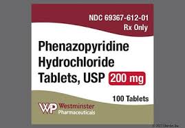(Pyridium/Azo) Phenazopyridine 200mg #100 tablets (NDC#69367-611-01 LOT#2205-020A)
