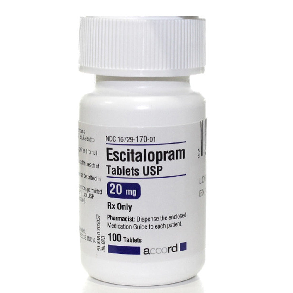 Escitalopram (Lexapro) Tablets 20mg bottle 100/bt