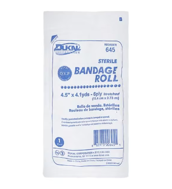 Webb Roll - Gauze Bandage Cotton Fluff 4.5"x4.1yd 6 Ply Sterile