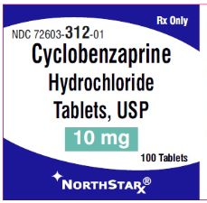 (Flexeril) Cyclobenzaprine 10mg Tablets-#100 (NDC-29300041501 LOT-HCYH26001)