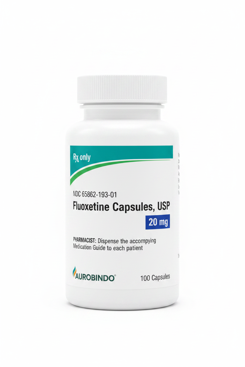 (Prozac) Fluoxetine HCl Capsules 20mg Bottle-#100 (NDC#5 59651-0899-00 LOT#J114080)