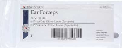 Ear Forcep- 6 inch Bayonet/Serrated/Reusable- 1 single forcep
