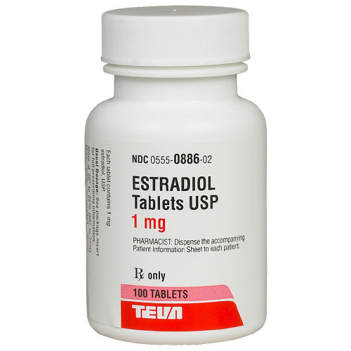 Estradiol (Estrace) 1mg tablets-#100