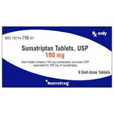 Sumatriptan (Imitrex) Tablets 100mg Unit Dose 9/Bx