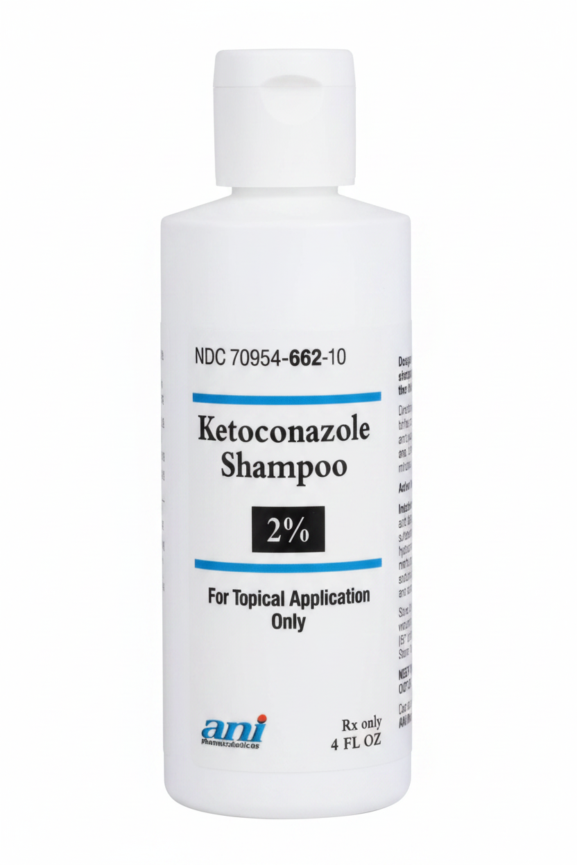 (Nizoral) Ketoconazole Shampoo 2% Bottle (NDC#: 70954-0662-10 LOT#M241294A)