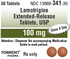 (Lamictal XR) Lamotrigine ER 100mg-#30 tablets (NDC : 13668-0341-30 LOT BGW6M014)