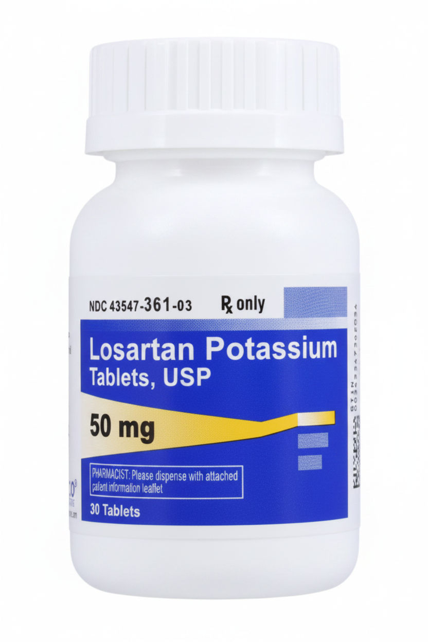 (Cozaar) Losartan 50mg tablets-#90 (NDC: 43547-361-09 LOT: 0000151044)