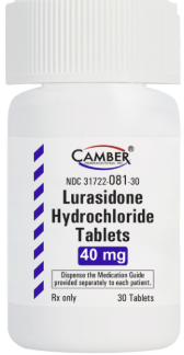 (Latuda) Lurasidone Hydrochloride 40mg-#30 (NDC# 31722-0081-30 LOT# A254485)