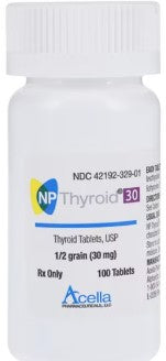 NP Thyroid Tablets 30mg tablets #100