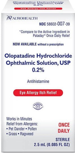 Olopatadine HCl Ophthalmic Solution 0.2% - 2.5mL bottle