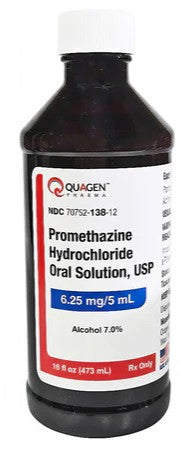 Promethazine Hydrochloride Oral Solution 6.25 mg/5 mg- #473mL/16oz (NDC# 70752-0138-12)