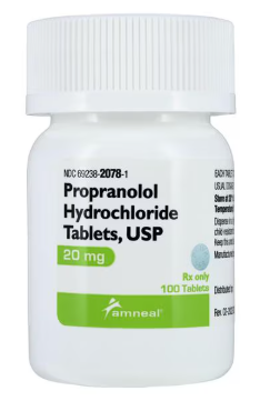 Propranolol HCl (Inderal) 20mg tablets-#100