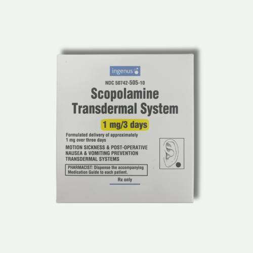 (Transderm Scop) Scopolamine Transdermal System 1mg/3days-4 patches pe ...