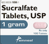 (Carafate) Sucralfate 1 Gram-#100 tablets (NDC 60219-1656-01 LOT AR251475)