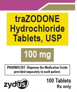(Desyrel)Trazodone HCl 100mg tablets-#100 (NDC# 68382-0806-01 LOT#EA03174a)