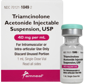 (Kenalog)Triamcinolone Acetonide Injection 40mg/mL SDV-1mL Vial (NDC#70121-1049-5 LOT#AP250266)#
