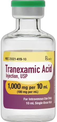 50% off DISCOUNTED-SHORT EXPIRATION-EXPIRES 11/2026 (TXA) Tranexamic Acid  Injection 100mg/mL SDV-10 mL vial (NDC#25021-415-10 LOT#A1610004)