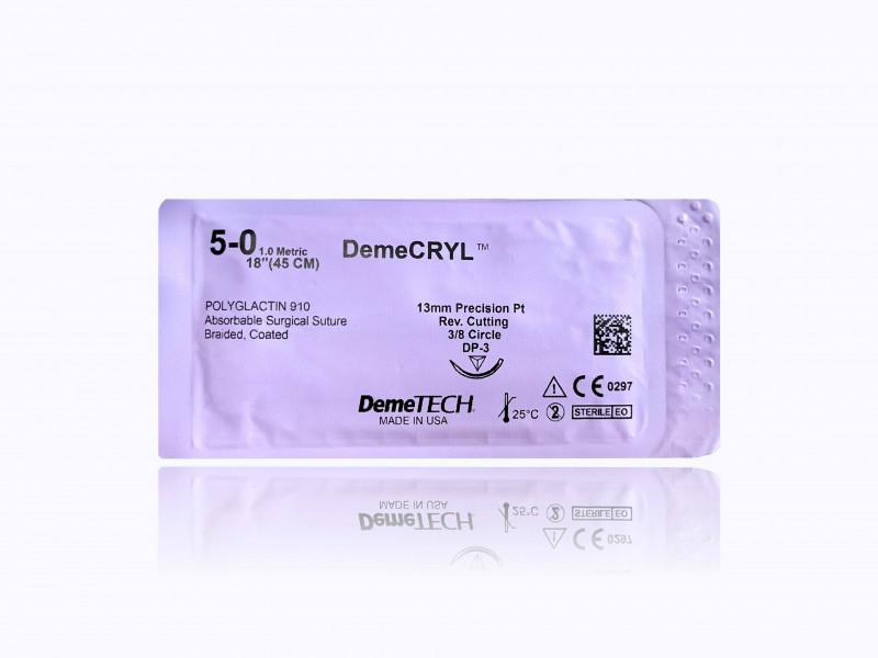 PGLA (Vycryl or Equivalent absorbable suture) 5-0/P-3 - Premium Plastics Replacement Suture