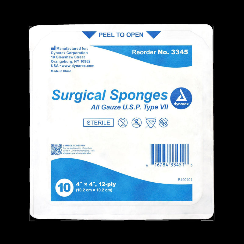 10-Pack of Sterile 4X4 Gauze